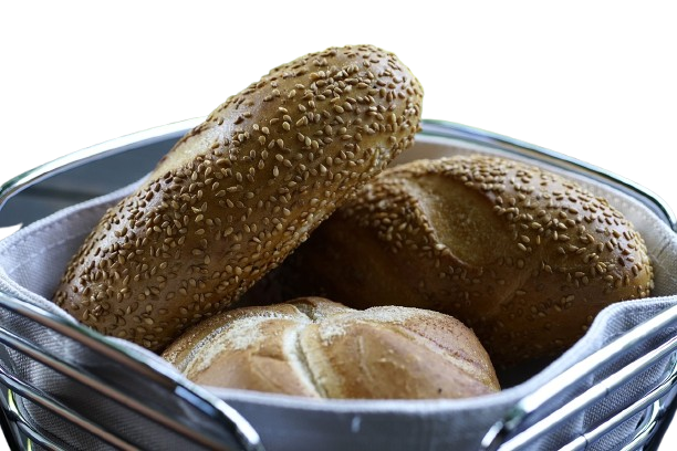 buns coated with sesame seeds